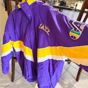 STARTER NBA Yellow Jacket with Purple Trim